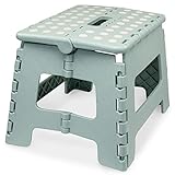 Vani Klapptritt Klapphocker bis 100 Kg Hocker 1 Stufe Haushaltsleiter Einstieg Trittstufe Tritthocker (Mint)