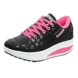 Sneaker Damen Herren Laufschuhe Sportschuhe Keilabsatz Sandaletten Sneakers Turnschuhe rutschfeste Running Fitness Schuhe Weant Frauen Outdoor Gym Breathable Bequem Joggingschuhe F