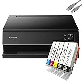 Bundle Canon PIXMA TS6350 Tintenstrahldrucker Multifunktionsgerät (Drucker, Scanner, Kopierer) mit 5 komp. Youprint® Tintenpatronen für PGI-580/CLI-581 XXL +USB-Kab