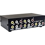 Duttek 4 Port AV Schalter AV Schalter Cinch Umschalter 4 In 1 Out Composite Video L/R Audio Auswahlbox für DVD STB Spielk