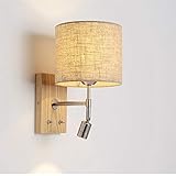 Wandlampe Nordic Holz LED Bett Wandleuchte Lesen LED Wandleuchte Schlafzimmer Wohnzimmer Gang Balkon Einfache L