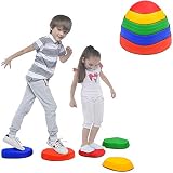 Poached egg Balance Trittsteine für Kinder, 5 Balance Steine für Kinder Lndoor und Outdoor Balance Blöcke fö