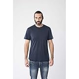 super.natural Herren Kurzarm Shirt, Mit Merinowolle, M ESSENTIAL SS, Größe: L, Farbe: Dunkelb