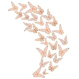 AWDX 12pcs/ 36pcs Stücke Karton Schmetterling Wandaufkleber,Hohl Schmetterling Mixed 3D Schmetterlinge Wandtattoos,Lebhaft Blitz Aufkleber für Zuhause, Schlafzimmer, Babyzimmer Dekoration (8 stil)