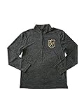 Majestic Herren Pullover NHL Golden Knights Primary Logo Half Zip Pullover, Schwarz Gry Htr MQAD, M