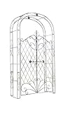 CLP Eisen Rosenbogen Melissa mit Tor/Tür, Doppeltor Höhe 150 cm, Maße gesamt: Breite 120 cm, Höhe 220 cm, Tiefe 40 cm, Farbe:B