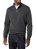 Amazon Essentials Langärmliges Fleece Viertel-Reißverschluss Sweatshirt, Kohlegrau Meliert, M