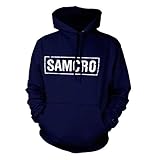 Hybris Herren Sons of Anarchy - Samcro Distressed Hoodie Kapuzenpullover, Blau (Navy Blue 001), XX-Larg