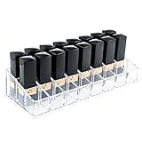 Lippenstift Organizer,WolinTek Lippenstifthalter Lippenstift Aufbewahrung Lippenstift Halter Kosmetik Organizer Acryl Transparente Lippenstift Ständer,24