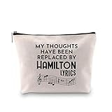 Hamilton Kosmetiktasche mit Musik, Aufschrift 'My Thoughts Have Been Replaced by Hamilton Lyrics Talk Less Smile More'