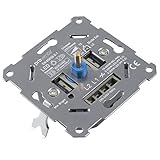 proventa® Universaldimmer, UP-Drehdimmer zum Dimmen von LED- und Halogen-Leuchtmittel, LED 3-150 W, Halogen 10-400 W, für Busch-Jaeger, Gira, Kopp, Merten, Jung, Berk