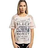 Yakuza Damen Black Money Panelling Box Fit T-Shirt, Crystal Pink, S