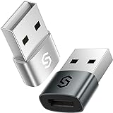 Syncwire USB A auf USB C Adapter [2 Stück] USB-A-Stecker zu Typ-C-Buchse Adapter Kompatibel mit iPhone 12/12 Mini/11/11 Pro Max, iPad, Samsung S21/S20+/S20/S20 FE, MacBook, Google Pixel, Huaw