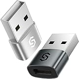 Syncwire USB A auf USB C Adapter [2 Stück] USB-A-Stecker zu Typ-C-Buchse Adapter Kompatibel mit iPhone 12/12 Mini/11/11 Pro Max, iPad, Samsung S21/S20+/S20/S20 FE, MacBook, Google Pixel, Huaw