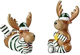 SV Werder Bremen Weihnachtsfiguren Weihnachten Elche Figuren Deko 2er-Set 22-83027