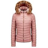 TWIOIOVE Steppjacke Damen Leicht mit Kapuze Daunenjacke Dicker Warm Übergangsjacke Winter Kälteschutz Funktionsjacke Leichte Große Größen Kapuzenjacke Gemütlich Softshelljack