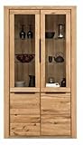 Vitrine Greta Highboard Regal in Wildeiche geölt Teilmassiv Höhe 199cm Breite 108