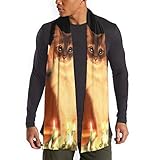 Stille Nacht Kerze Katze Kitty Schal für Damen Herren Leicht Unisex Mode Weiche Winter S