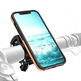Morpheus M4s iPhone 13 PRO Fahrradhalterung - Handyhalterung Fahrrad iPhone 13Pro - Halterung & iPhone 13 Pro Hülle magnetisch fürs Rad, DropTest, mit Quick Lock, Bike Kit orang