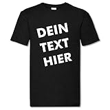 INDIGOS UG Herren T-Shirt - Schwarz - Größe XXL - Männershirt Verschiedene Varianten - 100% Baumw