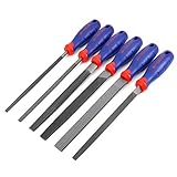WORKPRO Feilensatz, Flachfeile 200mm, Halbrundfeile 200mm, Rundfeile 200mm, Dreikantfeile 200mm, Feilraspel 200mm, Rundfeilraspel 200mm 6-tlg