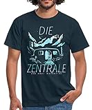 Spreadshirt Die DREI Fragezeichen Die Zentrale Männer T-Shirt, M, Navy