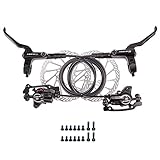 MTB Hydraulischer Scheibensattel Fahrrad - Hydraulisches Scheibenbremsen-Set - Für Fahrrad Mountainbike Scheibenbremsen-Set Hydrauliköl-Scheibensattel-Bremsen-Set Öl-Scheibenbremsen-Set Fahrradzubehö