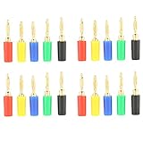 20 Teile/satz 2mm Bananenstecker, gemischte Farben Bananenstecker Lautsprechertestsonden Verstärkeranschluss für Lautsprecherkabel Lautsprecherkabel für elektrische Tests für I
