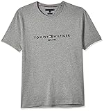 Tommy Hilfiger Herren Tommy Logo Tee T-Shirt, Grau (Cloud Htr 501), XX-Larg