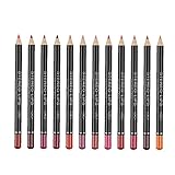 cdzhouji Lippenstift Vibely Lip Liner Bleistift Wasserdicht Mattlip Make-up Set Lang Anhaltender Glatter Natürlicher Lippenstift 12