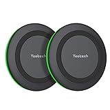 yootech Wireless Charger 2 Pack, Induktion Ladestation kompatibel mit iPhone 13/13 Mini/13 Pro/13 ProMax/12Mini /12Pro/12ProMax/12/11/11 Pro/11 Pro Max/Xs,Galaxy S21/S20/Note 10/S10/S8,