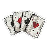 Dasing Universal Auto Aufkleber Poker Sticker, Lustige Poker Muster LKW Karosserie Fenster Reflektierende Wasserdicht Aufkleber Abziehbilder Dekoration 16 * 10
