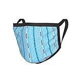 Blue Sports Wettkampf-Themen-Swettkampf-Schwimmbad mit Bahnen Aquatisches Piktogramm Bild Aqua Rot und Weiß Schwarz Rand Maske Tuch Mask