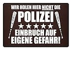 Taddelz Wir holen hier nicht die Polizei - Fußmatte -60x40cm-B