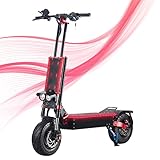 Elektro Scooter für Erwachsene Elektroscooter, 5600W Duale Mo-tors, Höchstgeschwindigkeit 85 km/h, 75 Km Laufleistung 13' Faltbarer Elektroroller, Duales Bremssystem & Schnell Faltsystem, E-T