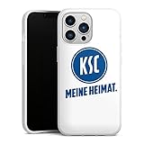 DeinDesign Silikon Hülle kompatibel mit Apple iPhone 13 Pro Case weiß Handyhülle KSC Karlsruher SC S