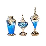 KINGXH Tabelle Vase Wohnzimmer Schlafzimmer Küche Blumenvase Set 3 Mittelstück Compatible with Esszimmer Tisch Dekorative Vasen Wohnkultur Akzente Tischdekorationen (Farbe, Größe: Free) Dek