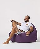 Xoft Living Sitzsack mit Lehne - Bequemer Bean Bag mit Rückenlehne als Sitzkissen & Sessel mit Füllung - Reißverschluss zum Befüllen - V