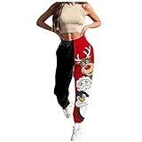 Jogger Damenhose, breite Hose, Fotohose, Jogginghose für Damen, mit Taschen, Lederhose für Damen, Jogger, (#003)rot, S