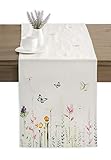 Maison d' Hermine Botanical Fresh Tischläufer aus 100% Baumwolle für Partys | Abendessen | Feiertage | Küche | Frühling/Sommer (50 cm x 150 cm)