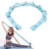 DEHUB Yoga Stretching Band, Gymnastikband mit 11 Schleifen,Yoga Stretch Gurt,Leicht zu Tragender und Hochelastischer Widerstandsbänder,Deal für Yoga, Körperliche Therapie, Größere Flexib