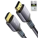 HDMI 2.1 Zertifiziertes Kabel 3m,Stouchi 8K Ultra HD 48 Gbit/s Hochgeschwindigkeit 8K60 4K120 144 Hz RTX 3080 eARC HDR10 4: 4: 4 HDCP 2.2 & 2.3 Dolby Kompatibel mit Roku TV / PS5 / Xbox-Serie X