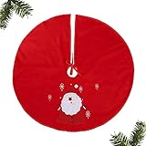 Selldorado® Weihnachtsbaum Decke Rot 90 cm - Weihnachtsbaum Rock zum Auffangen von Nadeln – Baumdecke zum Verkleiden vom Baumständer und Lichterketten – Weihnachtsbaumdecke R