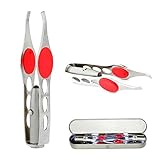 pinzette mit licht,kitteny Edelstahl-Augenbrauen-Pinzette-Haar-Abbau-Make-upwerkzeuge, 2p