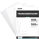 #benehacks Transparentpapier bedruckbar - DIN A4-100 Blatt - Pauspapier zum bedrucken und basteln - Farbe weiß - Premium Qualität 100 g/