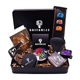 Guitar Lab Gitarrenzubehör Geschenkbox | Gitarrenplektren-Dose, Gitarrengurt, Kapodaster, elektronisches Stimmgerät | Perfekt für Gitarrenliebhaber Geschenk