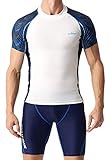 Panegy Herren Schwimmanzug Badehose + Top Schnelltrocknend Enganliegend 2 Stück Badeanzug Strand Wassersport Bademode Herstell XL/DE-Größe 2 - B