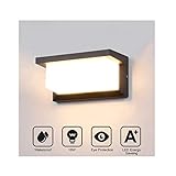 18W LED Wandleuchte Aussen Wandlampe Aussenleuchte Wasserdicht IP65 Außenlampe Anthrazit LED Außenwandleuchte Wandbeleuchtung Innen & Außen Warmweiß