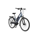 FISCHER Damen - Trekking E-Bike ETD 1820.1, Elektrofahrrad, saphirblau matt, 28 Zoll, RH 44 cm, Mittelmotor 50 Nm, 48 V Akk