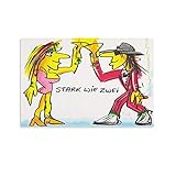 Udo Lindenberg Star WIE ZWEI Leinwandbild, Wandkunst, Dekoration, Poster, 20 x 30